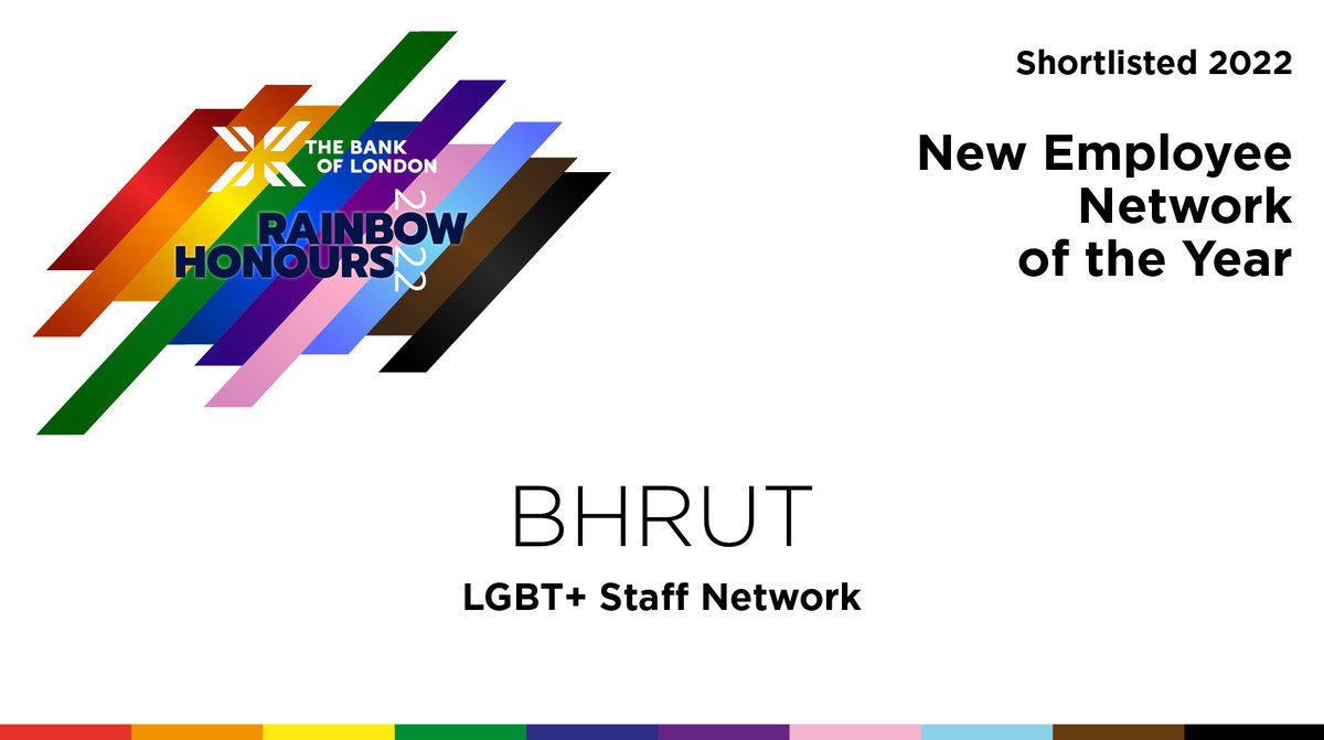 Congratulations! <a href="/BHRUT_NHS/">BHRUT NHS 🏥</a> is shortlisted for the #TBOLRainbowHonours22 New Employee Network Group of the Year. bit.ly/tbolrh22