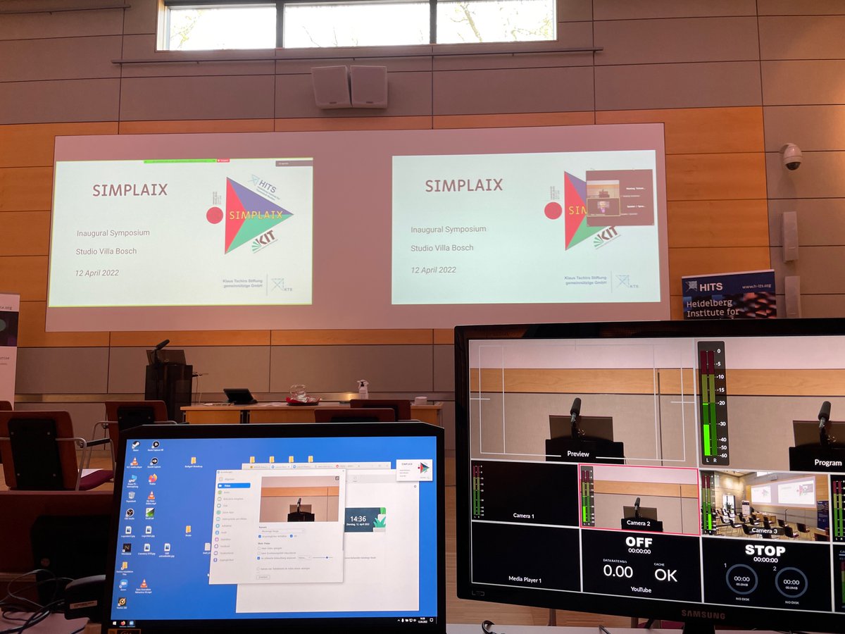 HITStudies's tweet photo. We´re all set for the hybrid @simplaix inaugural symposium in the Studio Villa Bosch today! @Rebecca_Wade_C @graeter_mbm @ProfvLilienfeld @grynova_CCC @ktstiftung @scifunkel @KITKarlsruhe @UniHeidelberg @HITStudiesl #SIMPLAIX https://t.co/NIyVbXL1rW