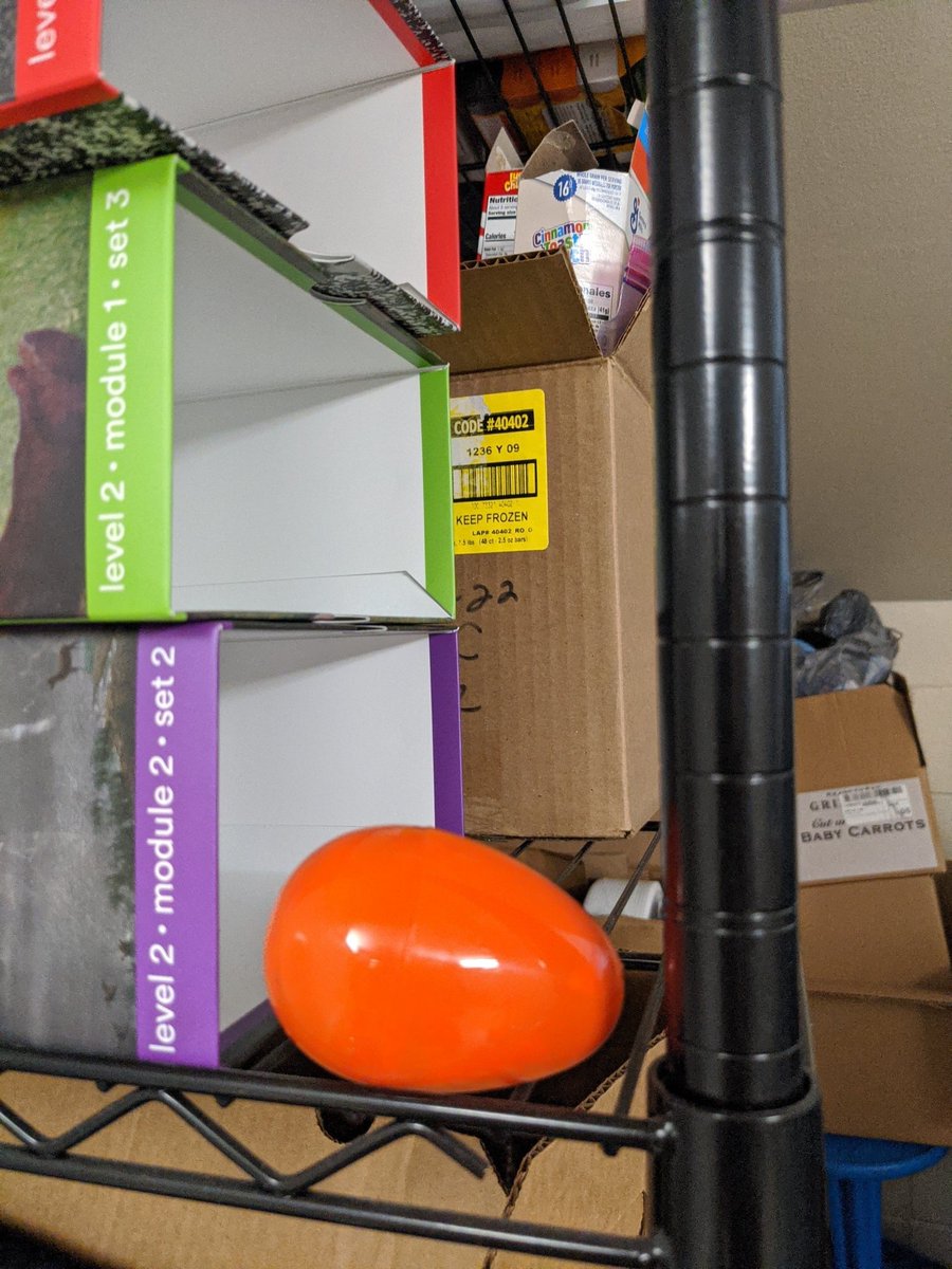 Orange eggs throughout the building! Spread the Orange. #bssdorangefrog