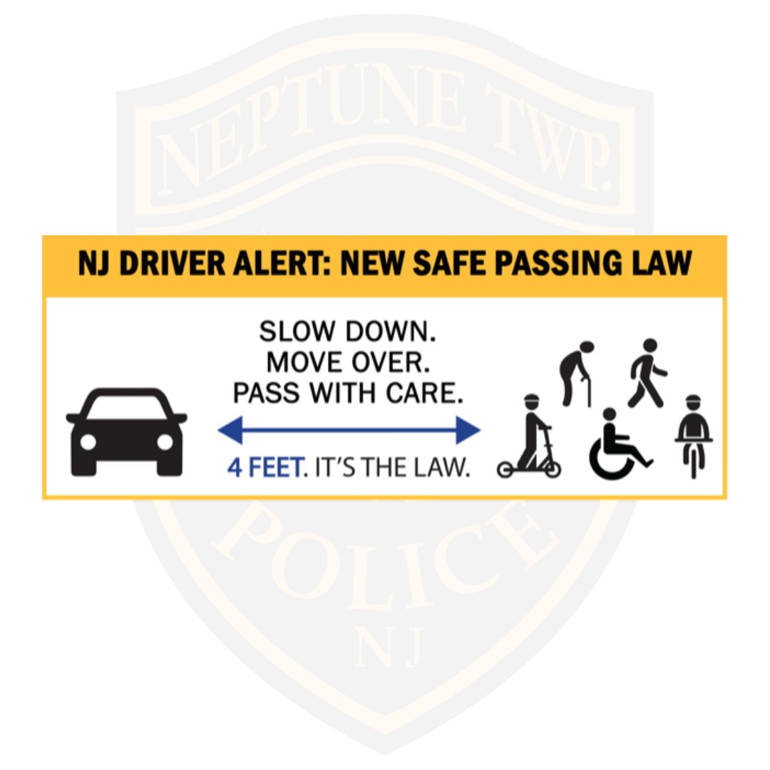 Neptune Township PD on Twitter "NJ's new "Safe Passing Law" requires