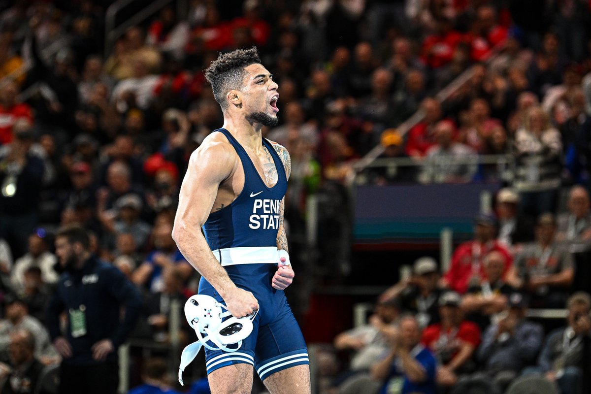 PennStateWREST's tweet photo. CHAMPION SPOTLIGHT /
Roman Bravo-Young - Sr.-Tucson, Ariz.-Sunnyside HS /
2X NCAA Champ at 133 (2021, 2022) /
4X All-American at 133 (2109, 2020, 2021, 2022) /
3X Academic All-B1G /
2X NWCA All-Acad. Team /
22-0 this yr. - 4 MD, 4 TF, 4 F /
80-9 Car. 21 MD, 10 TF, 8 F /
#PSUwr https://t.co/soKvgjxhJ6