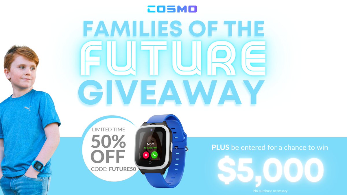 familyfocusblog's tweet image. Check out this great deal! @cosmotogether is a fantastic family tech company and this April they&apos;re offering 50% off their best-selling 4G GPS kids smartwatch. PLUS a chance to #win $5,000! #ad #bettertech #giveaway #family
cosmotogether.com/products/jrtra…