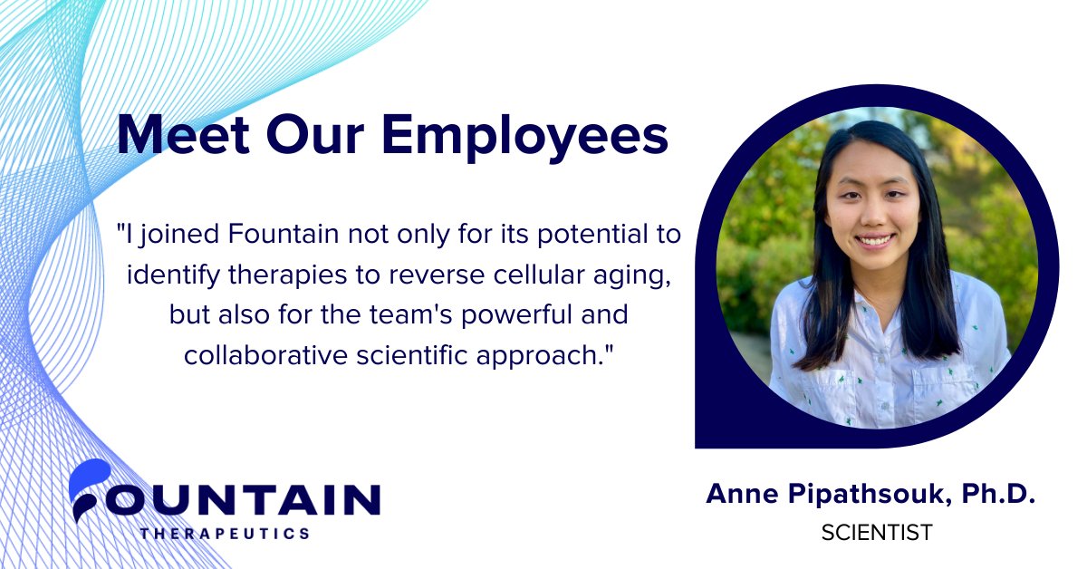 Meet one of our many talented scientists, Dr. Anne Pipathsouk. Anne is helping Fountain to develop potential therapeutics for chronic #degenerative diseases by studying #CellularAging with our AI-based platform technology.