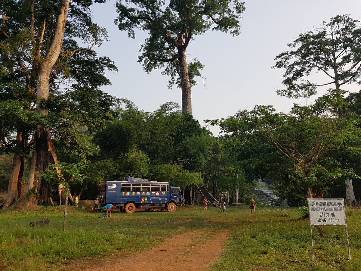 OverlandingWA's tweet photo. Bush camping at #Kpatawee #waterfalls in #Liberia is what overlanding is all about - taking in nature among a spectacular setting! Come join us in November 2022 as we travel through the #WestAfrica region again. #Overland #Adventure #Travel https://t.co/jh9XPfFODq https://t.co/CP55pdm0RW