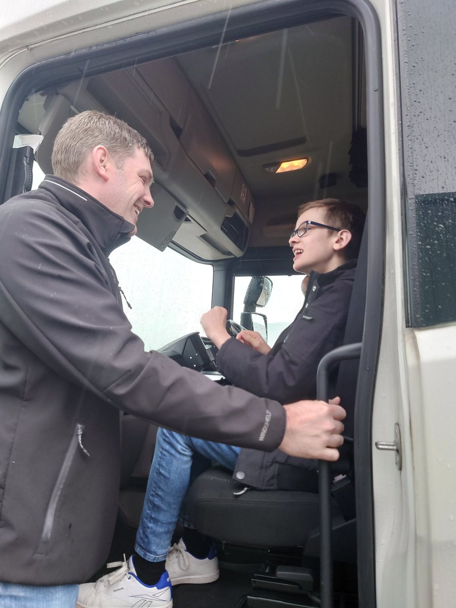 VickyLouJames's tweet photo. Thank you to @ASDAWARRINGTON for Dylan's visit to see the trucks this morning. Dylan takes great delight in watching trucks and he delightedly jumped into the truck for a ride on our visit to Warrington DC today. Made his day as did the gifts he received too ♥️♥️ https://t.co/KViia2vjLp
