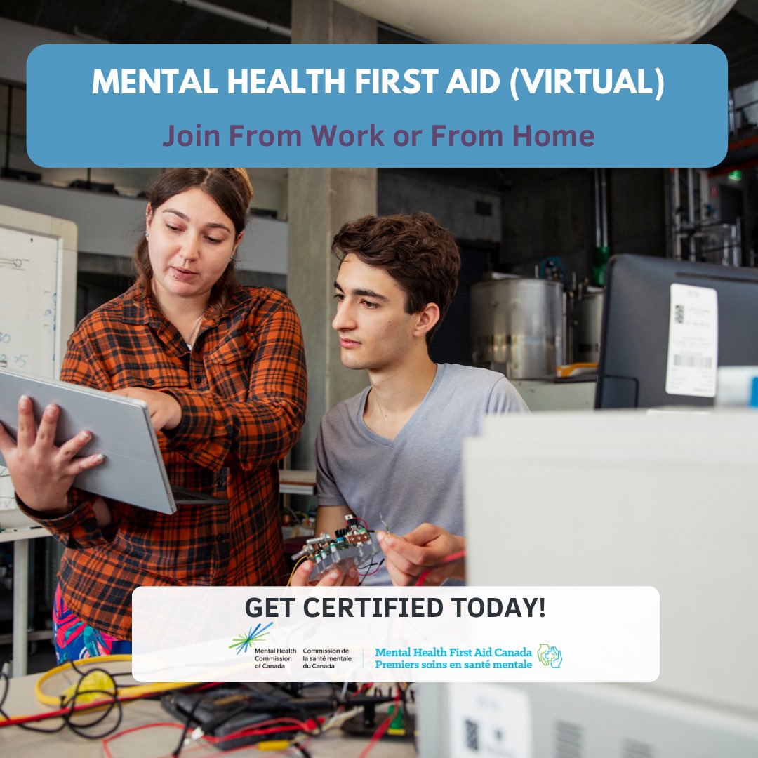 There are still seats available for #mentalhealthfirstaid on April 27 &amp; 28. Virtual training is engaging and interactive - learn more about having conversations about #mentalhealth #yyt #atlanticcanada 

alisonbutler.ca/shop
