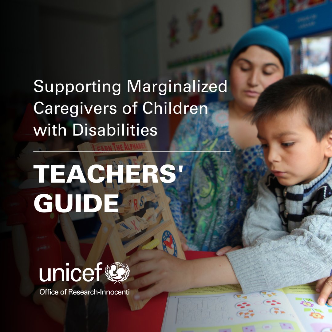 UNICEFInnocenti's tweet photo. 📣 New #research alert 📣

#Disability is one of the biggest barriers to #education across the globe.

We just published guidance for caregivers, teachers, and schools on how to best support children with disability - to make this barrier smaller. 

Access now 👇 @UNICEF_ECA