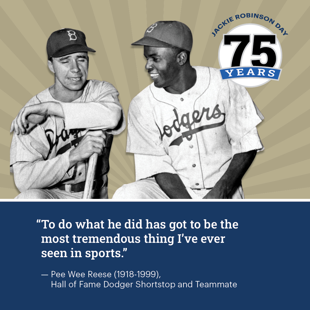 JRFoundation's tweet photo. Jackie Robinson broke the color barrier in the @MLB 75 years ago when he donned a Brooklyn Dodgers uniform. Honor his living legacy with a contribution https://t.co/XgUz7F9JcB
#JackieRobinsonDay #Jackie42 #JRFoundation
JR Day Activities https://t.co/0d636ulTJX https://t.co/WZvZoFxFGY