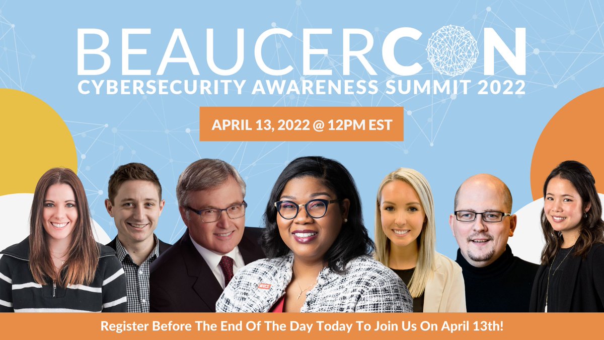 Only 24 hours to go until #BeaucerCON2022! 

Free registration for our second annual Cybersecurity Awareness Summit closes today, grab your spot before time runs out ⌛️

Register here: hubs.li/Q017WPkq0