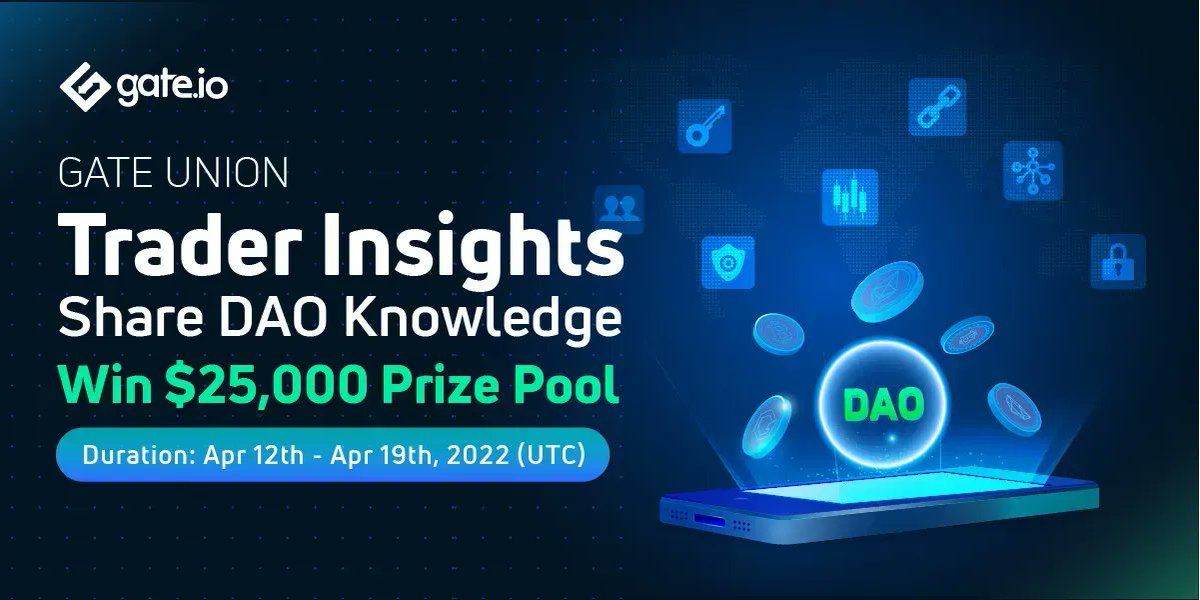 Gate's tweet photo. 🤝Gate Union - Trader Insights: Share DAO knowledge 📈
🏅Make a video about DAO and Win a $25,000 prize pool💸
⏰ Duration: Apr 12th - Apr 19th, 2022 (UTC)
➡️Details: https://t.co/TjaiNLxsyH
➡️Join Now: https://t.co/3vk8W9NUFZ
#Gateio #GateUnion #DAO #Web3 https://t.co/CKrpHwv8r9