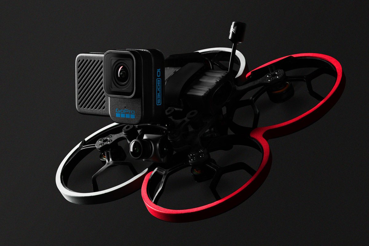 verge's tweet photo. GoPro ripped out the guts of the Hero10 Black to give its bones to drones https://t.co/TsZpUyFSsg https://t.co/ouOkqYO1xb