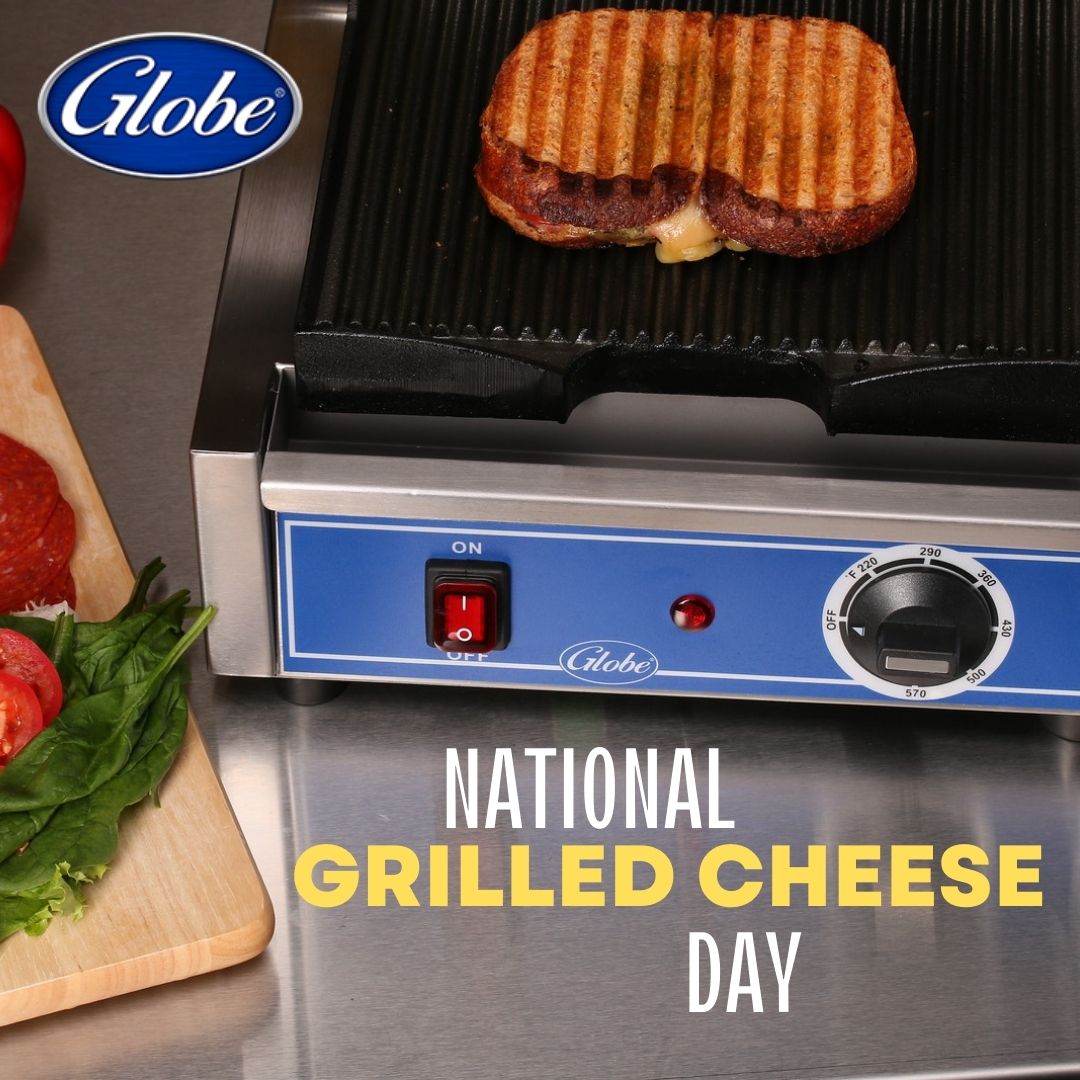 globefoodequip's tweet photo. Looking for an excuse to melt cheese on something? It's #NationalGrilledCheeseDay, not that you ever really need a reason.
.
.
.
#globepaninigrills #sandwiches #globecooking https://t.co/9ep8AKDEbQ