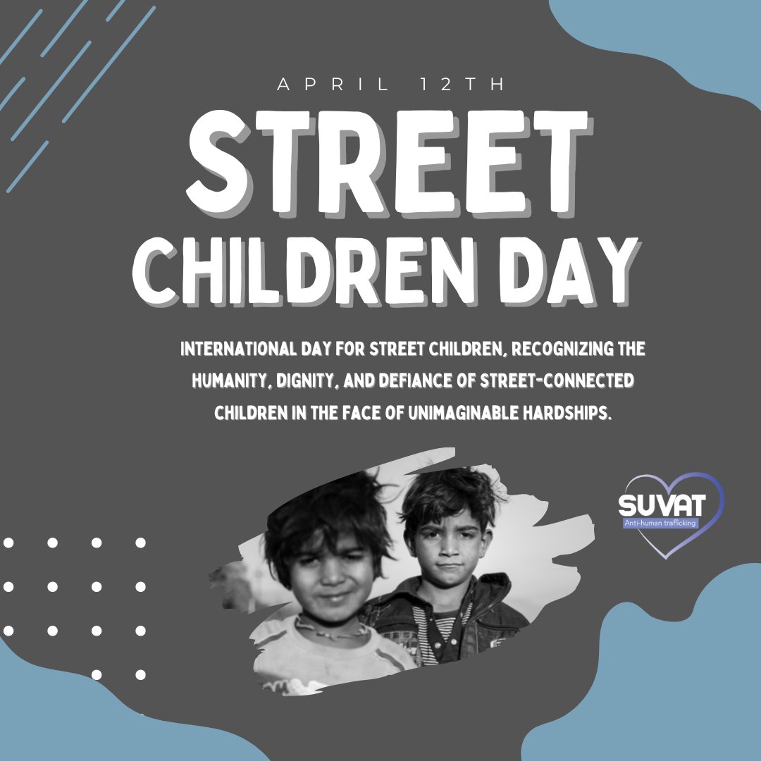 Today marks the tenth anniversary of International Day for Street Children.​

To learn more on how you can help get involved visit streetchildrenday.org

#InternationalDayforStreetChildren #StreetChildren #LetsTalkAboutThem #accessforstreetchildren