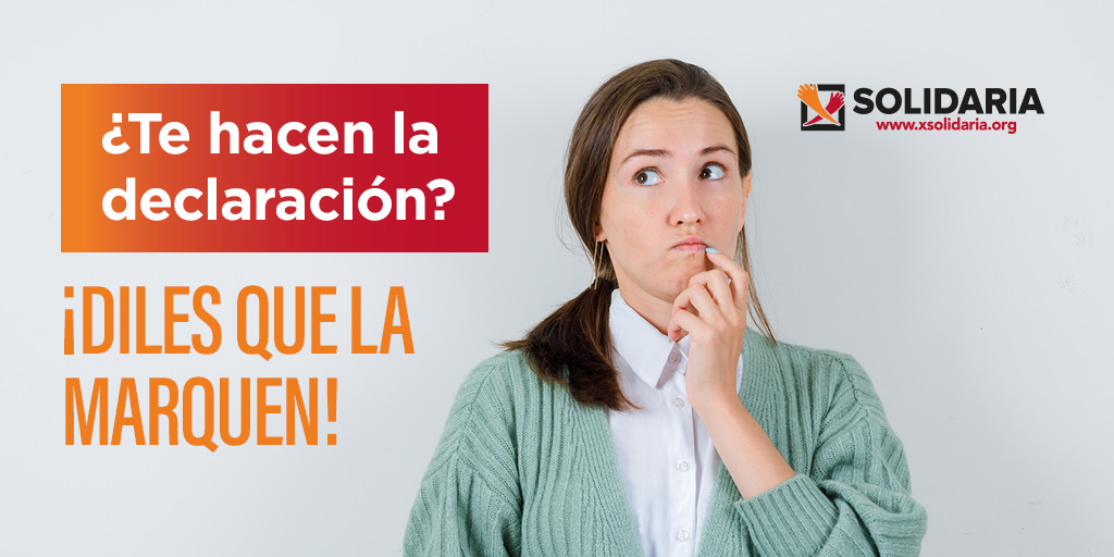 Accem_ong's tweet photo. Si dejas tu #Renta2021 en manos de otras personas🤗 ¡no problem! Simplemente recuérdales que marquen la @XSolidaria, tenlo claro: es la #Casilla106 de #FineSociales ✅Así les resultará más sencillo localizarla (y tú no dejarás de decidir el destino de parte de tus impuestos 😉) https://t.co/LPX991OwXf