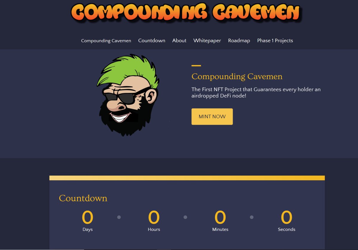 THE PUBLIC SALE IS LIVE!!

Get your Caveman for just 0.08 ETH for 24 hrs. After that, it goes to the regular price of 0.1 ETH.

mint.compoundingcavemen.com