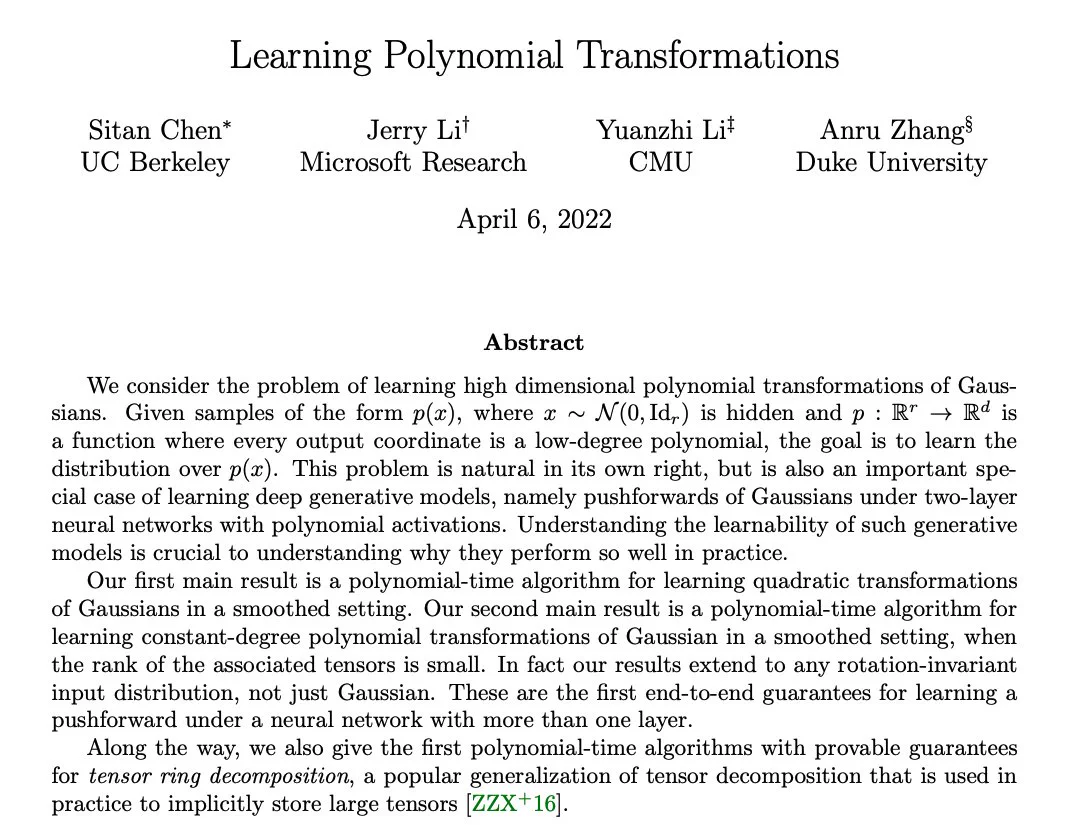 Learning Polynomial Transformations
