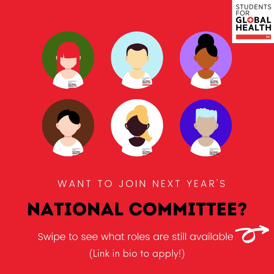 WeAreSfGH's tweet photo. 📢 We still have some vacancies on our National Committee, so if you’re passionate about global health and are a student of any discipline, we want you!

Apply here by 17th April https://t.co/3sAH8iHxXn

Branches can also submit an application to host one of our conferences! https://t.co/dEKftk1Eju