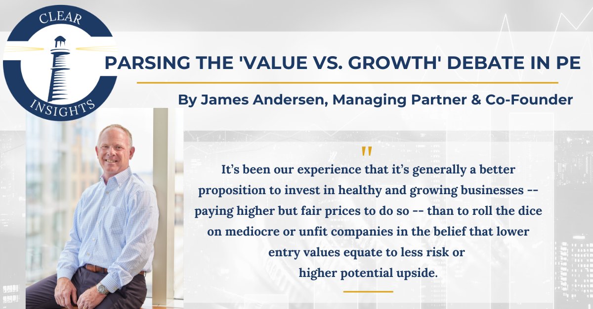 Clearview Capital (@clearviewcap) on Twitter photo Clearview is pleased to share our first content piece in our series Clear Insights, starting with our Managing Partner & Co-Founder James Andersen <a href="/jggrumpy/">James Andersen</a> and his thoughts on #Value vs. #Growth in PE.
READ MORE: clearviewcap.com/images/pdfs/Pa… Clearview is pleased to share our first content piece in our series Clear Insights, starting with our Managing Partner & Co-Founder James Andersen <a href="/jggrumpy/">James Andersen</a> and his thoughts on #Value vs. #Growth in PE.
READ MORE: clearviewcap.com/images/pdfs/Pa…