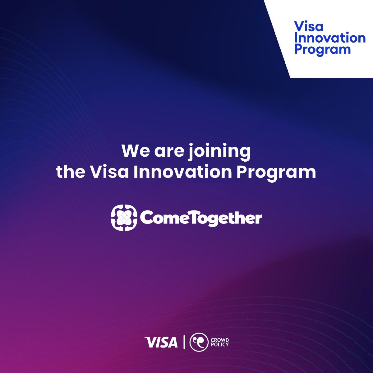 ComeTogetherNFT's tweet photo. 🔸 The good news is in! ComeTogether will continue our journey with the Visa Innovation Program by joining their 4th Cohort. Looking forward to getting started working together this Thursday.
#VisaInnovation #Visa #Startups #fintech #collaboration #greekhub @Crowdpolicy https://t.co/l6wYIIsPOR