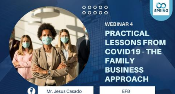 EUSPRINGProject's tweet image. ❗Take a look at the 4th Webinar of the Spring webinar series called “Practical lessons from COVID19 - the Family Business approach”.
👉To watch the video one demand, click here: bit.ly/37DBOjt 
#springeuproject #familybusiness #succession #training