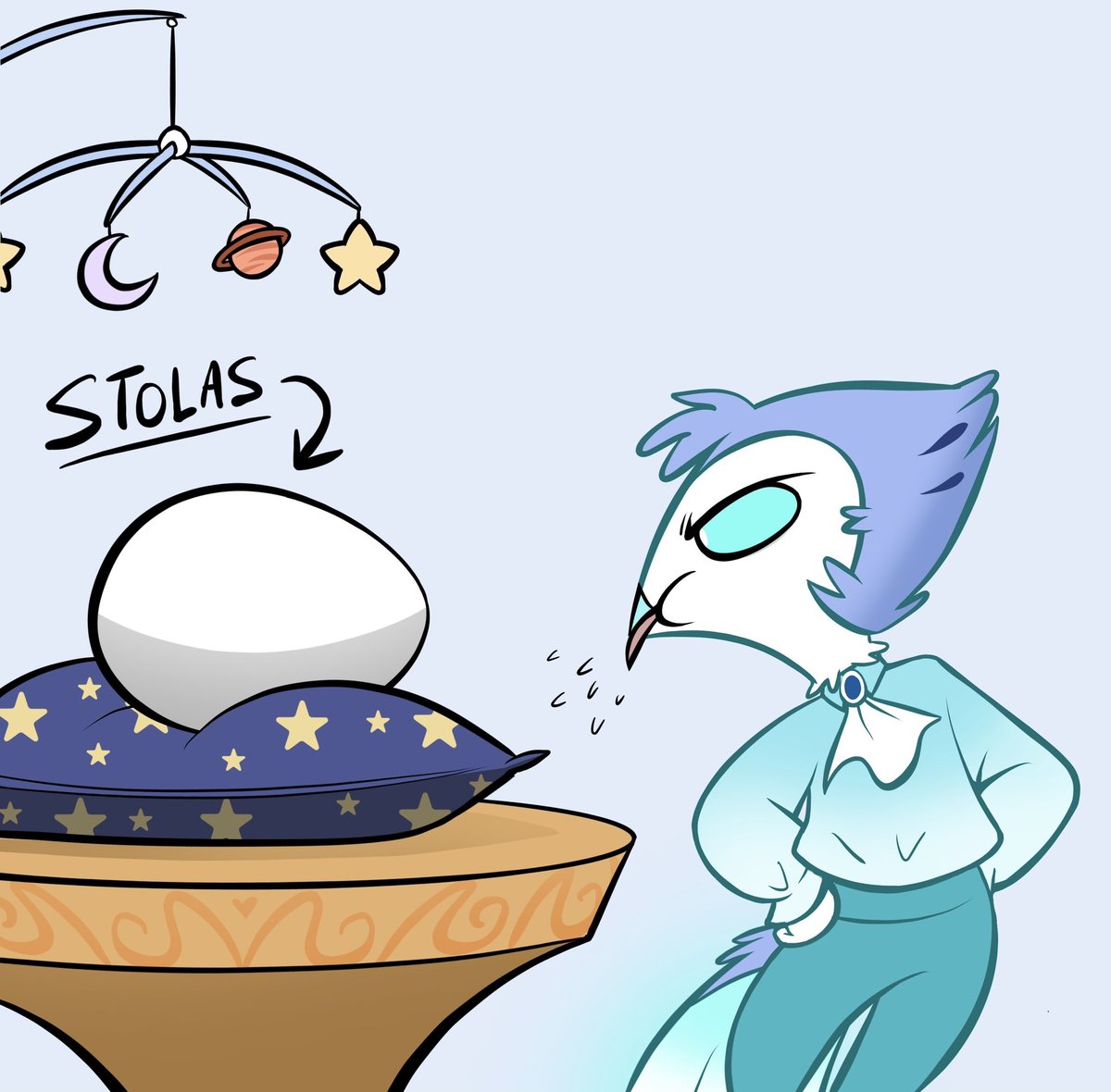 Ackerhells's tweet photo. More little Andrealphus for the win ❄️🦚❤️ #stolas #andrealphus #helluvabossfanart #helluvaboss #helluvabossstolas #helluvabossandrealphus https://t.co/s3nKDbYaDq