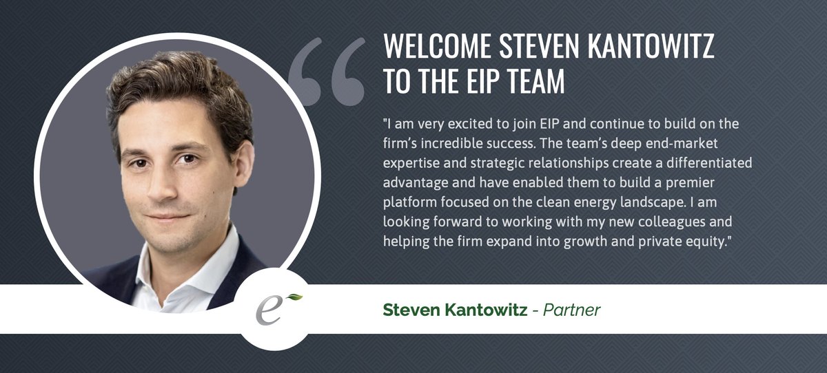 We are thrilled to welcome Steven Kantowitz to the EIP team!🚀
