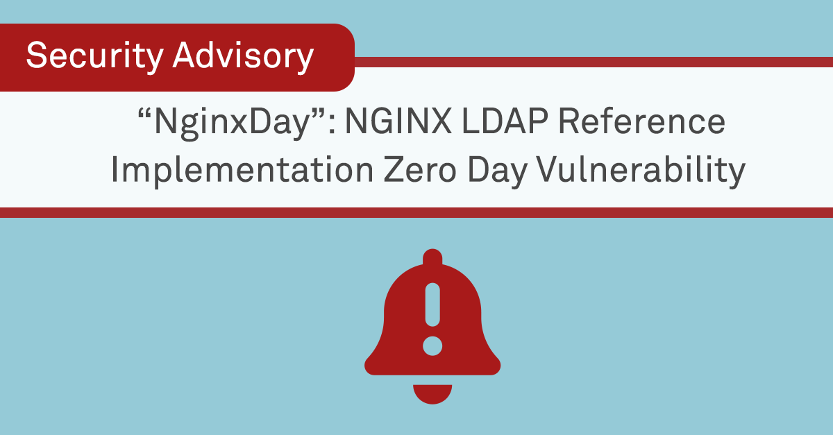 AppcheckNG's tweet image. SECURITY ADVISORY 

“NginxDay”: NGINX LDAP Reference Implementation Zero Day Vulnerability

We have detailed the zero-day and relevant mitigation here:
appcheck-ng.com/zero-day-vulne…

#SecurityAdvisory #ZeroDay #NqinxDay
