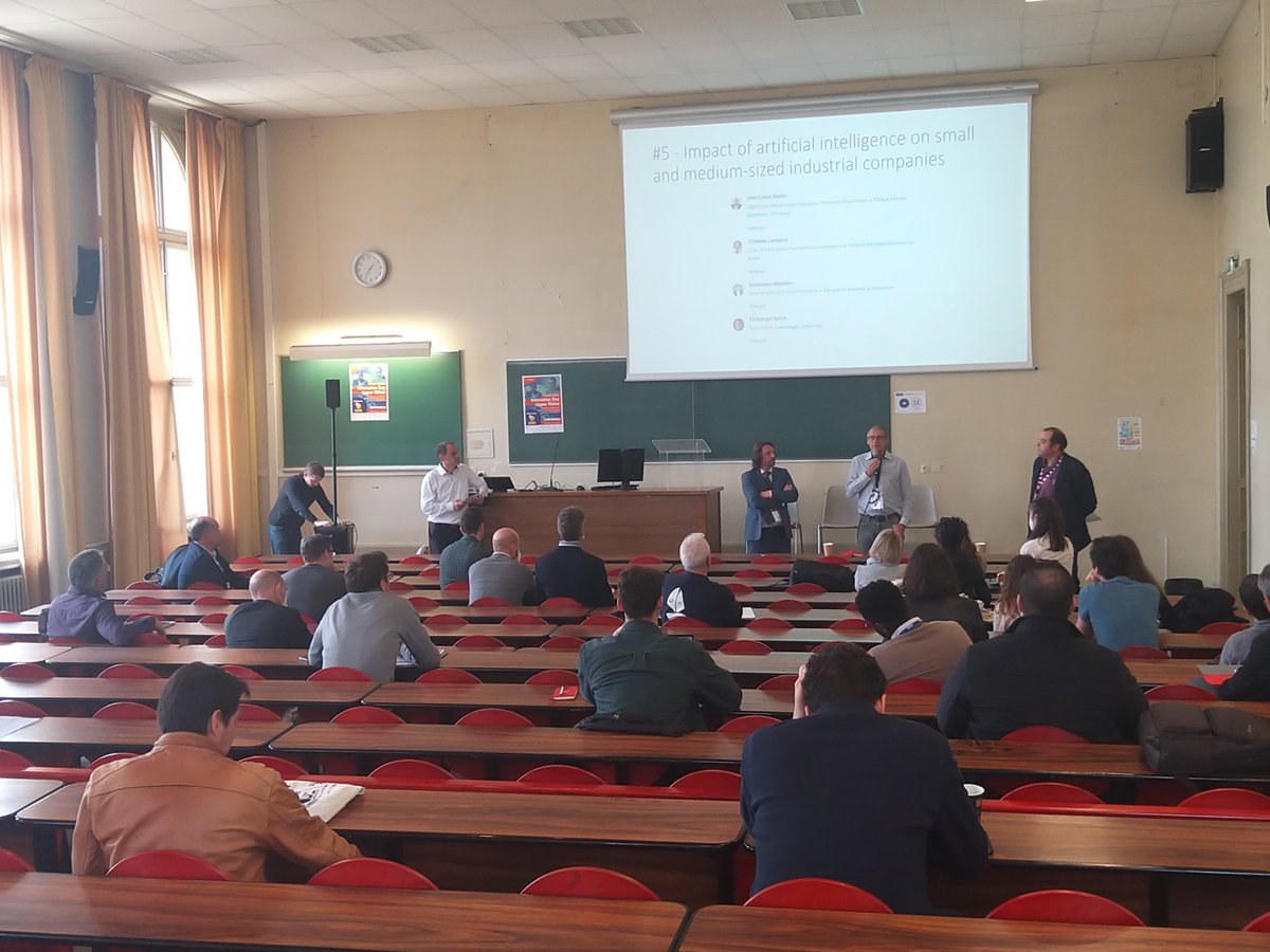 🔵Track Companies #5 Impact of artificial intelligence on small and medium-sized companies, If AI is a promising solution for everyone, and for SMEs, its implementation is another story ! <a href="/MeunierSe/">Sébastien Meunier</a> <a href="/fabibuhl/">Fabienne Buhler</a> T.Lampert <a href="/unistra/">-</a> #ICube C.Reich @hs_furtwangen J-L Haller #Clemessy