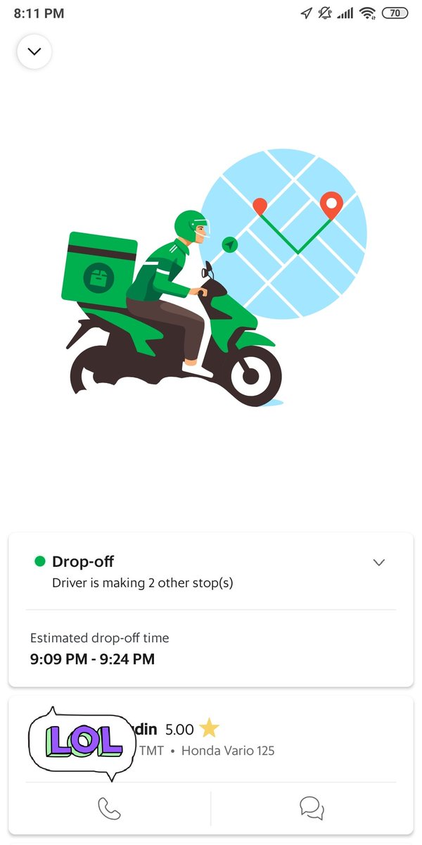 rydiputra's tweet photo. @GrabID tolong ini gimana ya saya pake grabexpress same day buat ngirim makanan, estimasinya 5-6 jam, barang dipick up dari jam stengah 12, udah jam 8 malem gini belum sampe. Udah gitu mitranya gabisa dihubungin sama sekali, dichat gabisa, ditelpon gabisa, even phone regular. https://t.co/2zc756fZNE