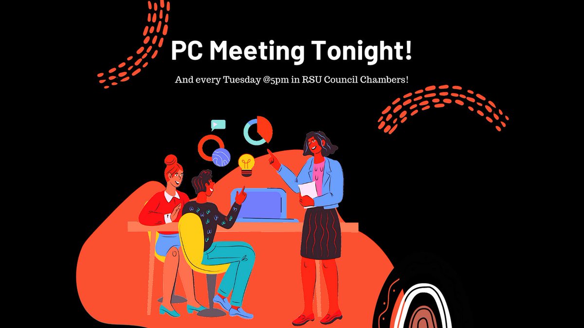 PCBSU's tweet photo. Love being in the know about all major events on campus? Join us in RSU Council Chambers TONIGHT for our weekly general meeting at 5pm to get updated on all our upcoming events! https://t.co/JNcH6Ek5yy