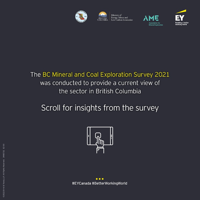 EYCanada's tweet photo. BC exploration was in line with national exploration trends in 2021, as the province saw a 56% increase in expenditure year on year. Learn more insights in our latest survey here. https://t.co/bOJjD09Csk
#EYCanada #BetterWorkingWorld #MiningAndMetals