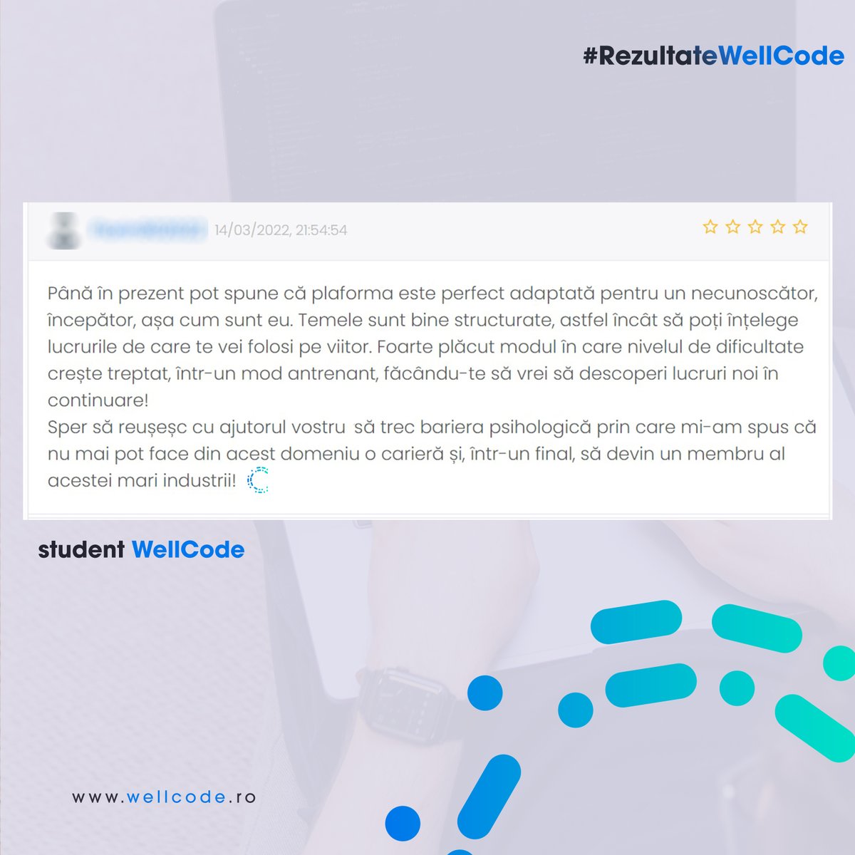 wellcode_ro's tweet photo. Dacă vrei să începi să înveți programare pe bune și să ai în spate o echipă de profesioniști care să te supravegheze și să-ți ghideze fiecare pas, înscrie-te la o ședință gratuită de consultanță și află cum poți deveni și tu programator ➡️ https://t.co/Mge1CVX9i6 https://t.co/JgasEH52nh