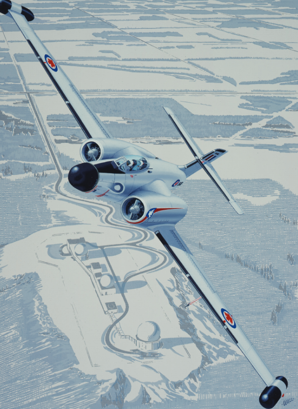 CanWarMuseum's tweet photo. #MachineOfTheMonth - The CF-100 Canuck, or “Clunk,” was the only fighter aircraft ever put into service that was completely designed and built in Canada. The rugged, reliable Canuck was also the first straight-winged aircraft to break the sound barrier. @RCAF_ARC @CanadianForces https://t.co/7uV4tMDJoQ