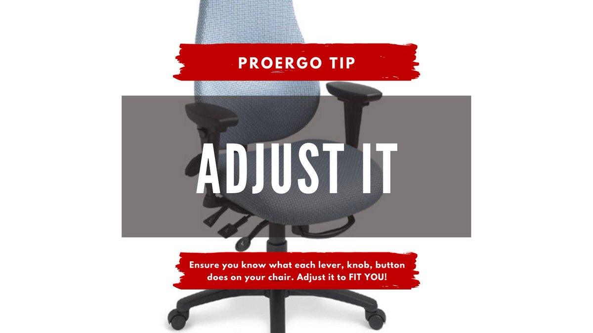 PRO_ergonomics's tweet photo. #PROtip

The importance of the chair cannot be understated. Make sure you know how to use your chair! Each lever, knob, button...Adjust each feature of your chair to get the perfect fit for YOUR body.  

#TipTuesday #OfficeErgonomics #ergonomicconsulting #officechair https://t.co/S4FuXbGbJN