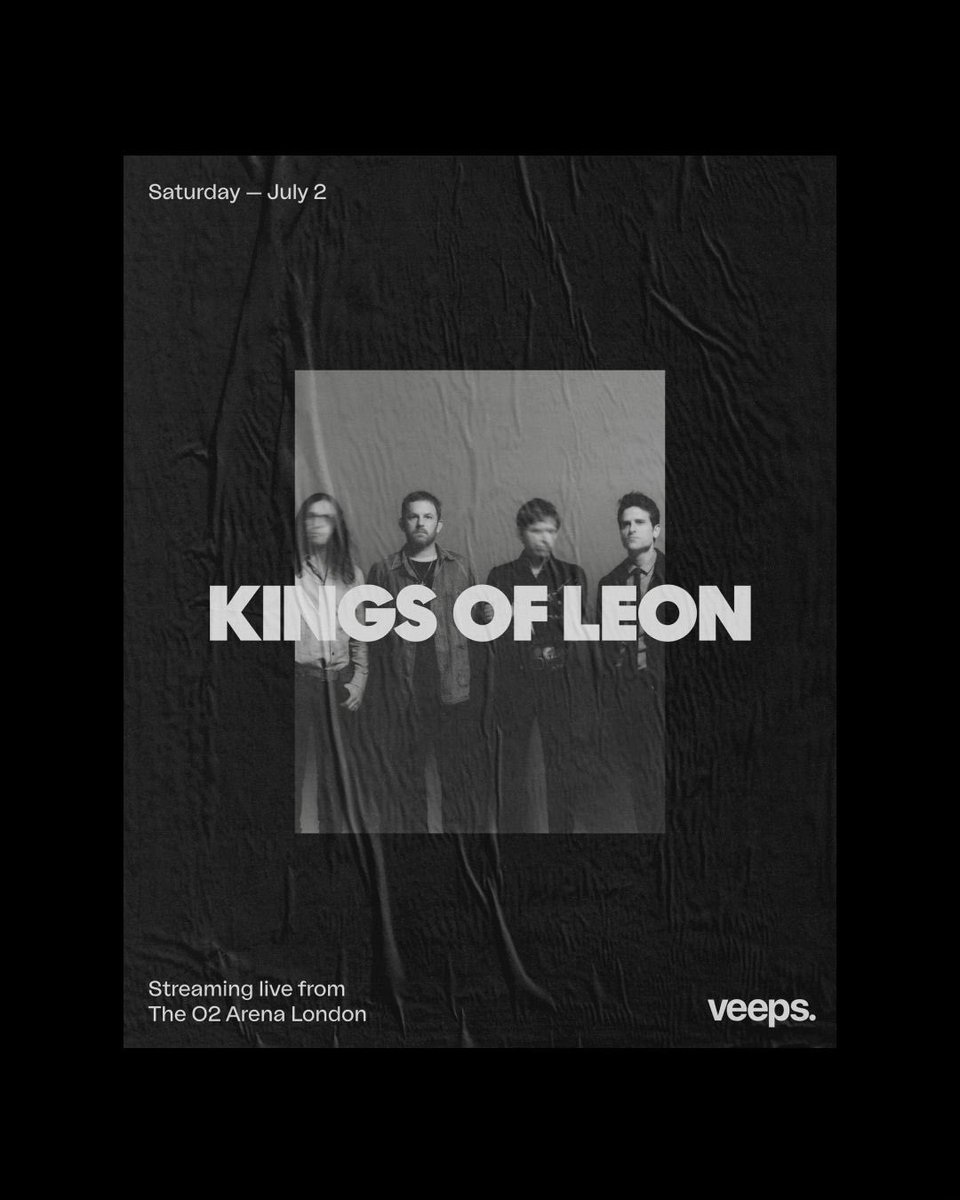 KingsOfLeon's tweet photo. July 2. Live-streaming from the O2 Arena. Tickets on sale now. 🎵 @Veeps 

https://t.co/wnqa0y530f https://t.co/qOQoIzbS0A