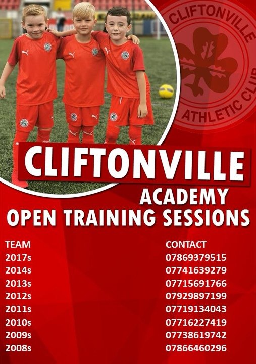 CliftonvilleFDC's tweet photo. 🔴Cliftonville football club open training.

Want to play for Cliftonville? Contact us today 🔴⚽ https://t.co/o96GjnhdSr
