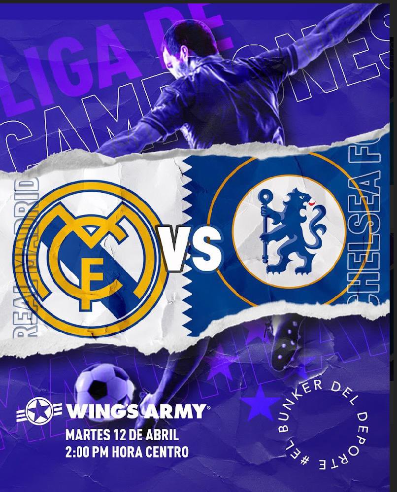 wingsarmymzo's tweet photo. Qué tal unas #AlitasDePollo con una #CervezaFríay disfrutando el partido de vuelta de la #ChampionsLeague entre el #RealMadridvsChelsea!!!! #BúnkerDelDeporte @wingsarmymzo https://t.co/4QTuuj5IR4