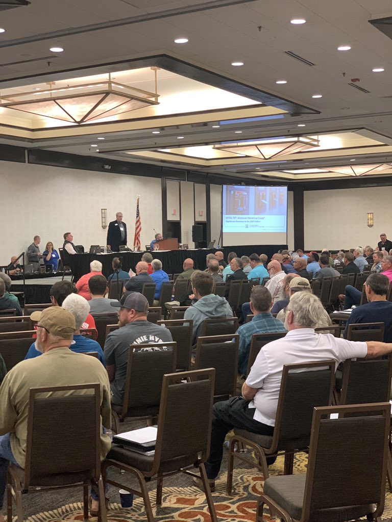 NMC_Nonprofit's tweet photo. @NFPA’s Dean Austin is kicking off an in-depth look at #NEC2020 significant changes here at the NC Electrical Institute #NCEI2022 https://t.co/JlnKUHkT40