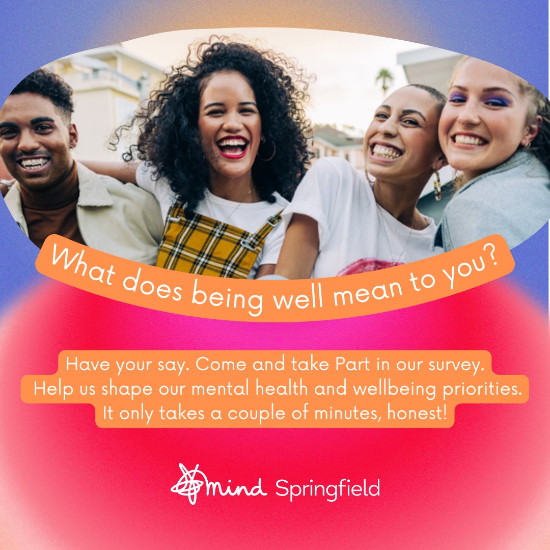 worcsmind's tweet photo. The Health & Wellbeing Board wants your views on your thoughts and feelings on mental health and wellbeing! How COVID-19 has impacted your life? What does being well mean to you?
Help us and take part in our survey here: https://t.co/LoBBGdcasx
#springfieldmind https://t.co/ICD7JseATu
