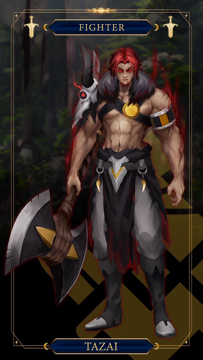 EverMoon_nft's tweet photo. 🎊 NEW REDESIGN 🎊
 
Name: Tazia
Tribe: Byzan
Type: Fighter
 
A skilled warrior in the Byzan who was rescued by the Jarad when he was a kid. With gratitude for his childhood heroes, he set up his training day after day until he became one of the strongest warriors in the tribe 🪓 https://t.co/9ApWwtG8jo