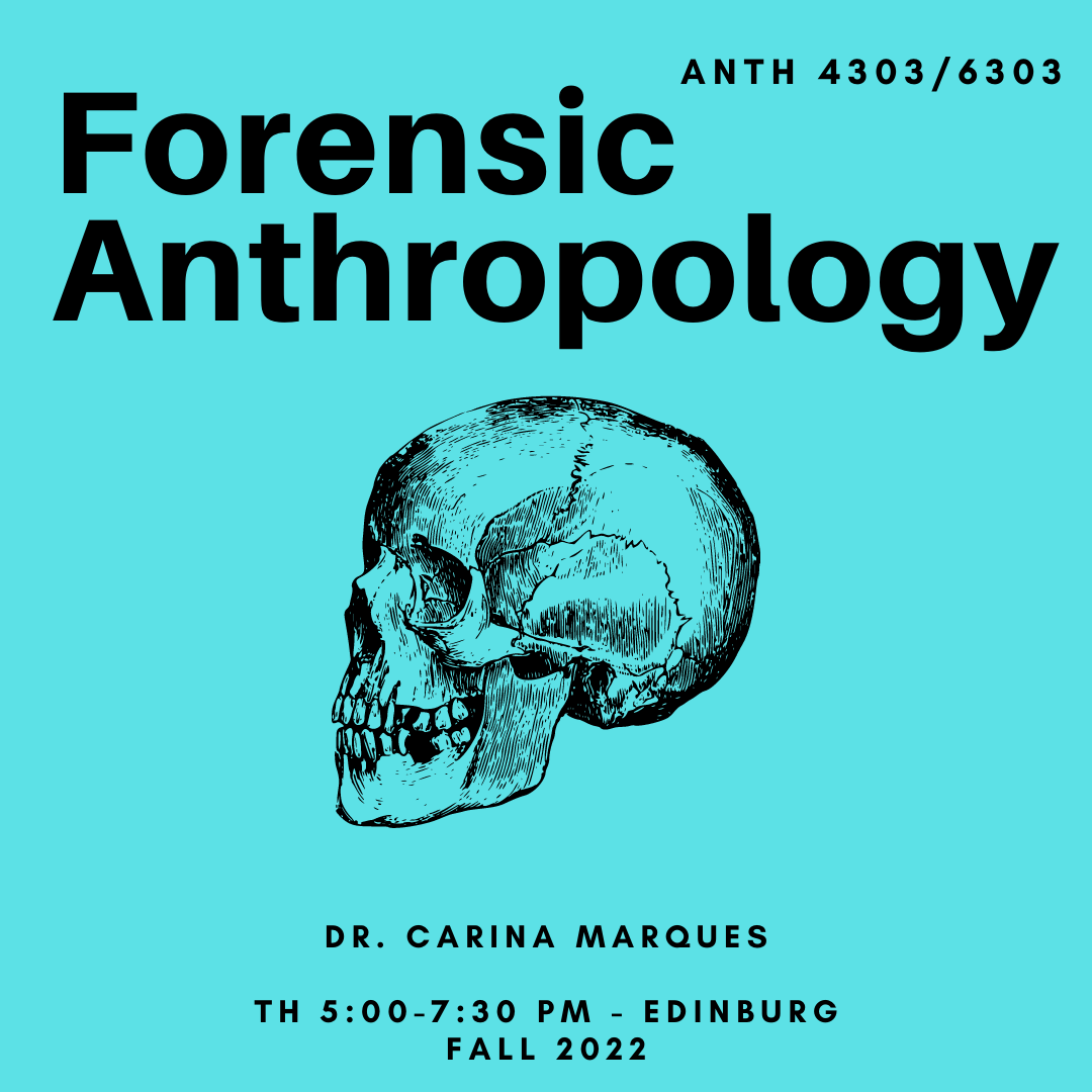 This week we're featuring courses for Fall '22.

First up is Forensic Anthropology! Open to all majors and great for students in anthro, bio, CJ, health sciences, and anyone else interested in forensics. @UTRGV_Biology <a href="/HBSciences/">UTRGV Health & Biomedical Sciences</a> <a href="/prelawsoc_utrgv/">Pre-LawSociety</a>
facebook.com/UTRGVAnthropol…