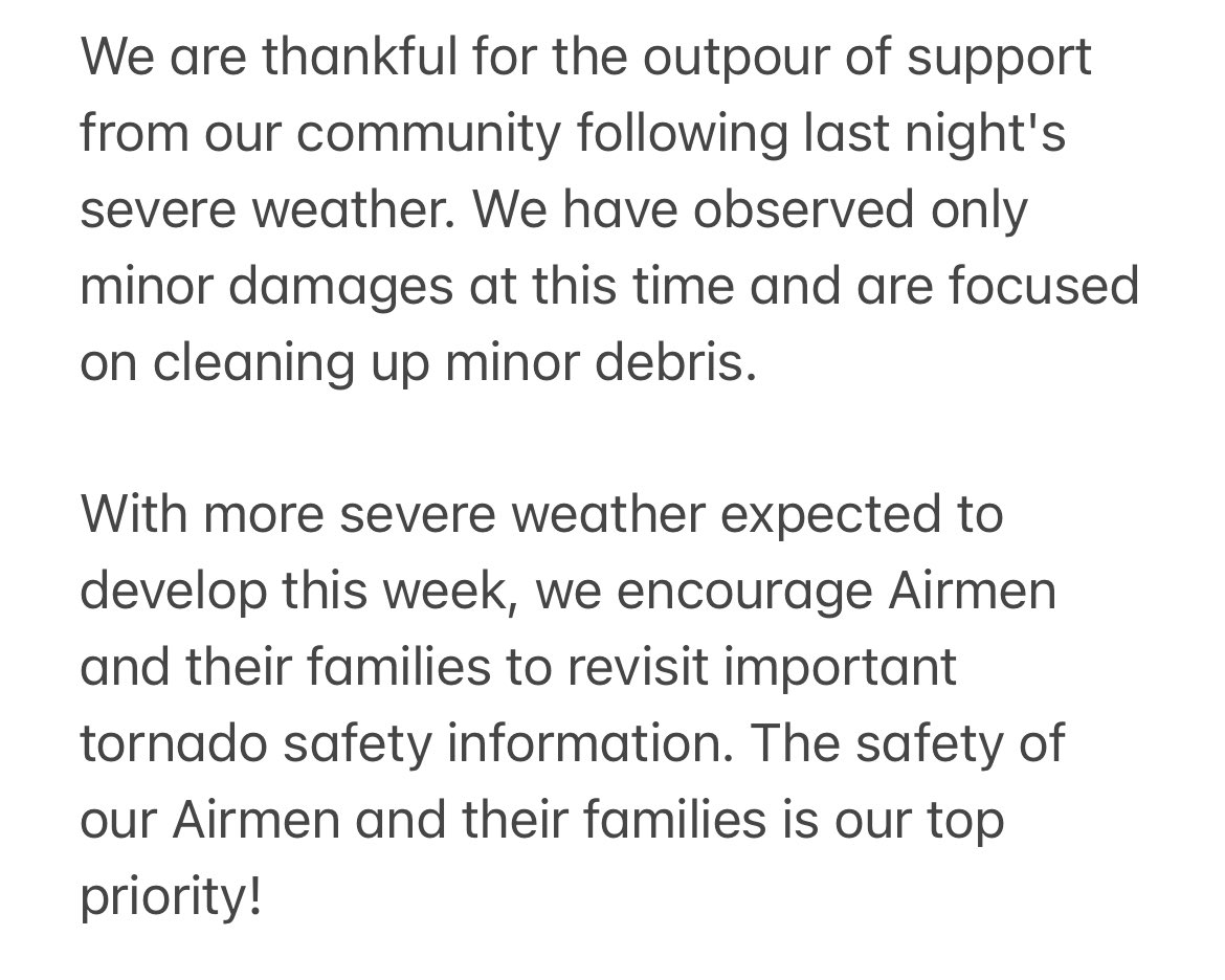 Thankful for our supportive community! Stay prepared for #arwx on the horizon by reviewing tornado safety: weather.gov/safety/tornado