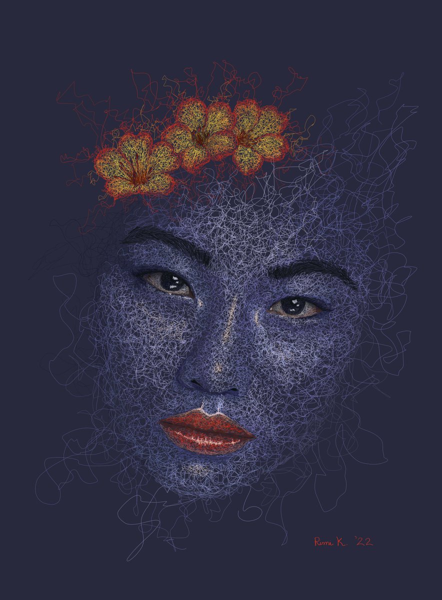 rimikoutoubi's tweet photo. Fire and Ice ❤️‍🔥💙 1/1

My first opensea drop!

Opposing expectations that pull women in different directions..
Crown of fire flowers on her frozen gaze…

0.25 Eth

https://t.co/a4O0eHWNzB

#OpenSea #NFT #NFTdrop #NFTCollection #WomenInNFTs https://t.co/CTFkr0jp8K