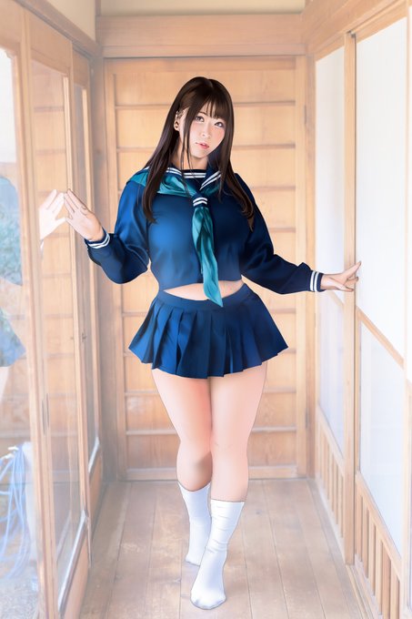 ほしのうめさん()の田舎の巨乳娘さんのコスプレ写真で色塗り練習させて頂きました!線画はトレスです>< 