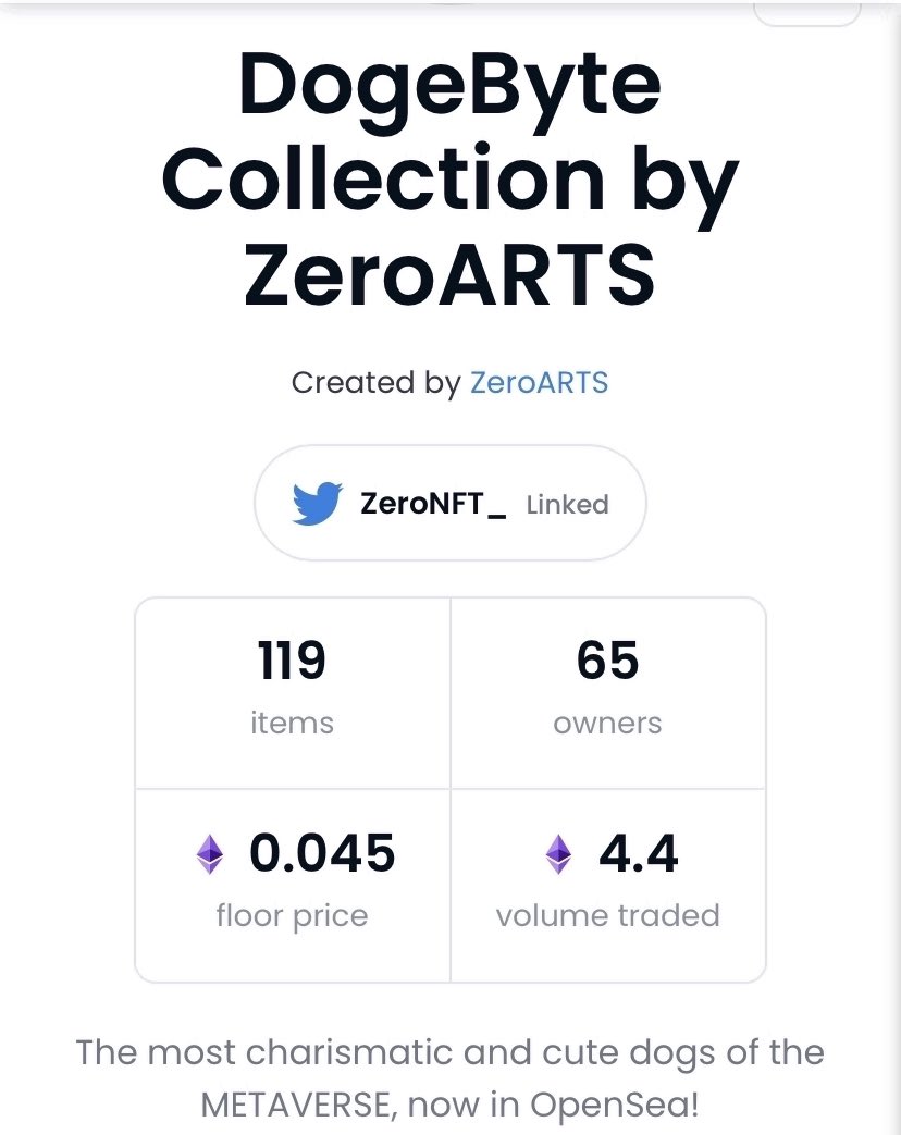 ZeroNFT_'s tweet photo. #FLASH #SALE
#dogebyte #nft #nftcommunity #btc #eth #doge https://t.co/26LGntuRA3