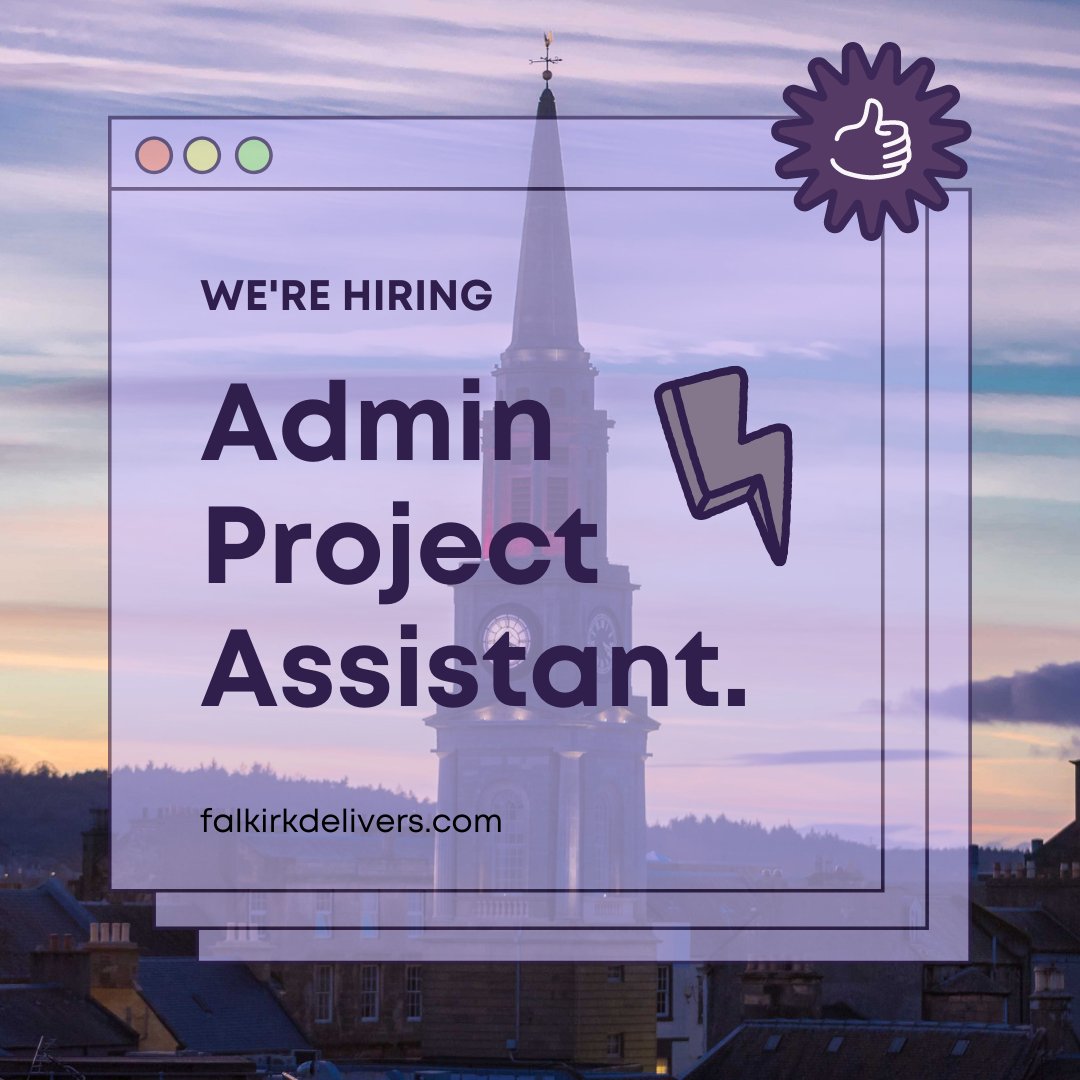 Falkirk Delivers (@falkirkdelivers) on Twitter photo 𝑾𝒆'𝒓𝒆 𝑯𝒊𝒓𝒊𝒏𝒈! 🧑💻 📓
We're looking for a highly motivated Admin Project Assistant to join our small (but very busy!) team. 
This role is full time and based within our town centre office. 
Apply Now 👉 indeedhi.re/3xkxCjk 𝑾𝒆'𝒓𝒆 𝑯𝒊𝒓𝒊𝒏𝒈! 🧑💻 📓
We're looking for a highly motivated Admin Project Assistant to join our small (but very busy!) team. 
This role is full time and based within our town centre office. 
Apply Now 👉 indeedhi.re/3xkxCjk