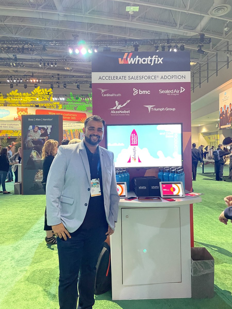 The #SalesforceTour DC is on! 🤩
Come say hi👋, team #whatfix is at booth #206! 

<a href="/salesforce/">Salesforce</a> #salesforce #SalesforceAdoptionWithWhatfix
<a href="/I_mgokul/">Gokul Suresh</a> <a href="/levi_olmstead/">Levi Olmstead</a>