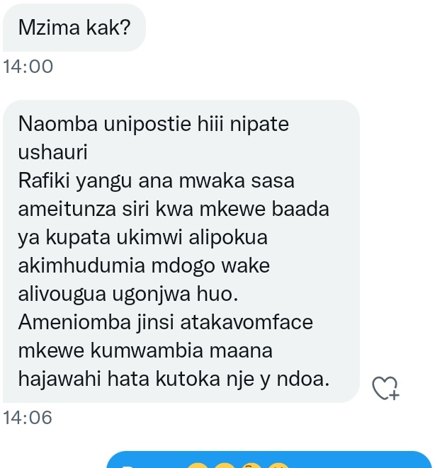 KatyEssays's tweet image. #TwitterUshauri 😥😥 tunaomba msaada wa ushauri wako. Unaweza pigwa na butwaa kwa hii habari👇