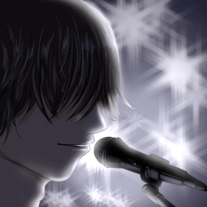バンプの藤くんがお誕生日ということで!描きました!おめでとうございます!43歳!見えない!2年半前に描いた藤くんも載せとくからお絵かき成長具合を見てくれ(ニッコリ) 