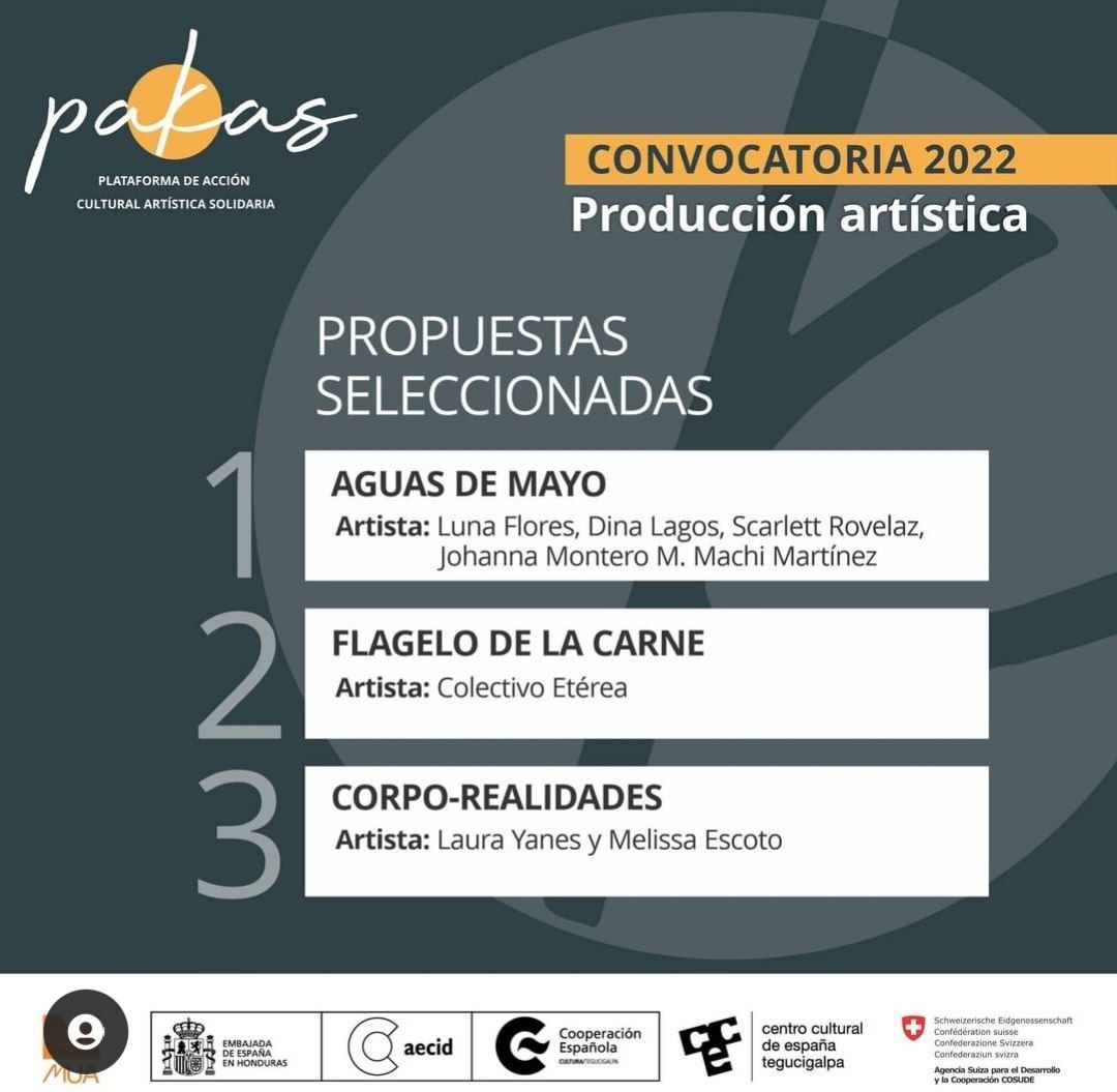 CCETegucigalpa's tweet photo. ¡Felicidades a las artistas y propuestas seleccionadas de la convocatoria de producción artística PAKAS 2022!

#COSUDE #PAKAS #CCET #MUA https://t.co/CS5JDNvj5i